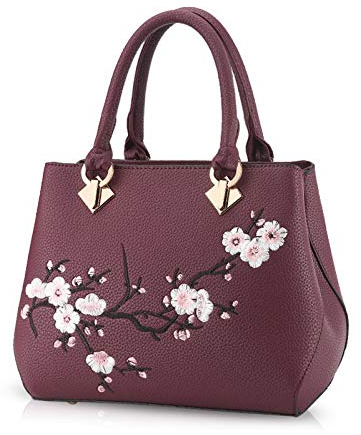 Nicole&Doris Elegant Freizeit Schön Damen Handtaschen Umhängetasche Damenhandtaschen Henkeltaschen Schultertaschen Wasserdicht Dauerhaft PU Lila