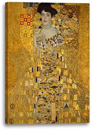 Leinwand (80x120cm): Gustav Klimt - Adele Bloch-Bauer I (1907)