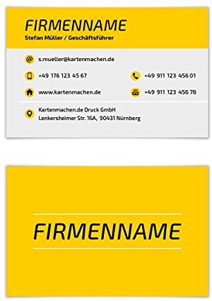 400 x Visitenkarten individuell Business Karten 300g/qm 85 x 55 mm - Taxi Fahrt
