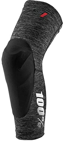 100% TERATEC Knieschutz, Grey Heather Black S Unisex Erwachsene, Grau/Schwarz, S