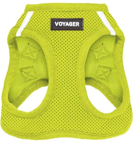Voyager Step-In Air Hundegeschirr by Best Pet Supplies - All Weather Mesh Step in Vest Harness für kleine und Mittlere Hunde, Limettengrün, Size XS - Brust 33-37 cm