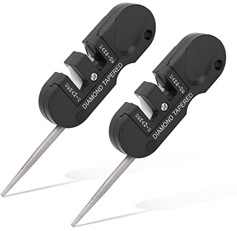 2Pcs/Set 4 En 1 Afilador de cuchillos de bolsillo, afilador de cuchillos de cocina afilador de cuchillos profesional Herramienta de afilado de cuchillos multifuncional para Camping Caza Cocina