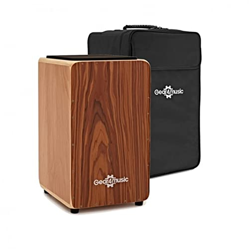 Gear4music Cajon Trommel mit Sitzpolster und Gigbag Sapele