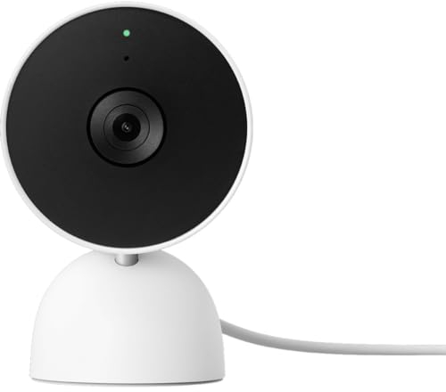 Google Nest Cam (Intérieur - Filaire) Caméra de sécurité pour la maison – Caméra de sécurité connectée 1080p
