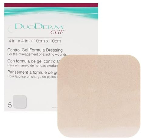 Duo.DERM CGF Sterile Wundkompresse, 10,2 x 10,2 cm, 1 Box (jeweils 5 Stück)