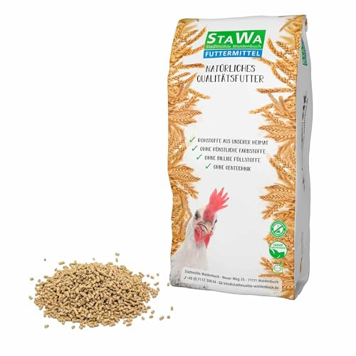 StaWa Hühnerfutter Alleinfutter Pellets mit Kräuter und Kurkuma, 25 kg