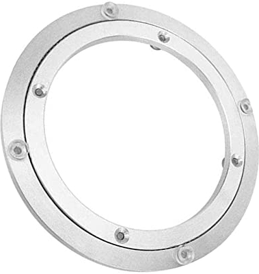 WORDFUN Aluminiumlegierung Drehgelenk Platte Runde Platte Plattenspieler Hochleistungs Tisch Drehplatte Starke Tragfähigkeit Für Restaurant Kuchen Dekorationen TV-Rack