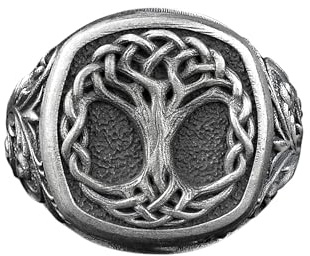 Bysilverstone Jewelry – Quadratischer Siegelring „Einsamer Wolf“, Silberner Wolfskopfring, Siegelring Für Männer, Ringe Für Den Kleinen Finger Für Frauen, Geschenke Für Wolfsliebhaber, Verlobungsornam