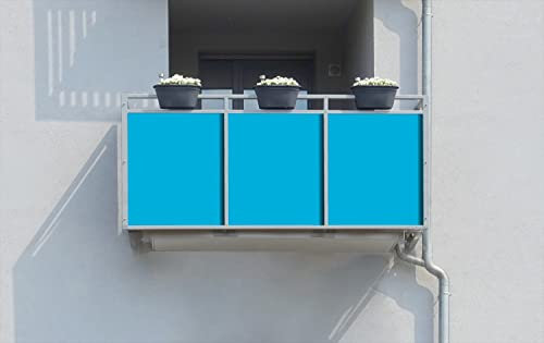Wallario Balkonverkleidung, Sichtschutz, Windschutz, Meterware nach Maß - Motiv Hellblau (Grundpreis: 27,95Eur/m)