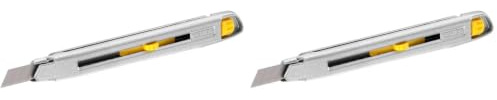 Stanley Cutter Interlock (9 mm Klingenbreite, 135 mm Klingenlänge, werkzeugloser Klingenwechsel) 0-10-095 (Packung mit 2)