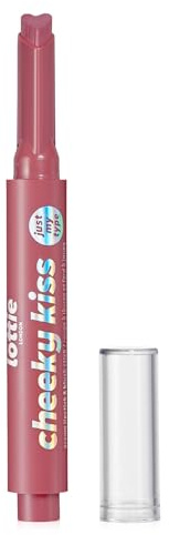 Lottie London Cheeky Kiss in Just My Type, Multi-tasking Lip & Cheek Color Stick, Easy-to-apply Blusher & Lipstick, Infused with Hyaluronic Acid & Vitamin E