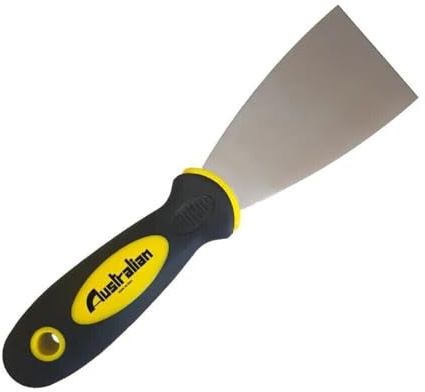 SPATOLA PER STUCCO RASCHIETTO ACCIAIO INOX MANICO IN GOMMA VARIE MISURE AUSTRALIAN (20 mm)