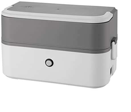 TEmkin Boîte à déjeuner électrique, Chauffe-Aliments Haute Puissance 200 W, Micro-Ondes Portable pour Voiture/Camion/Maison, Anti-Fuite, récipient Amovible en Acier Inoxydable 304 de 2 L