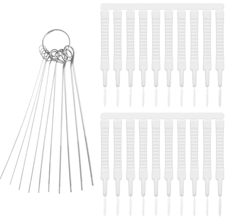 LT Easiyl 20pcs Shower Head Cleaner Brushes Set and 10pcs Shower Head Cleaner Pins Multifunctional Cleaning Tool Kit for Small Holes Gaps Grooves Spray Nozzles