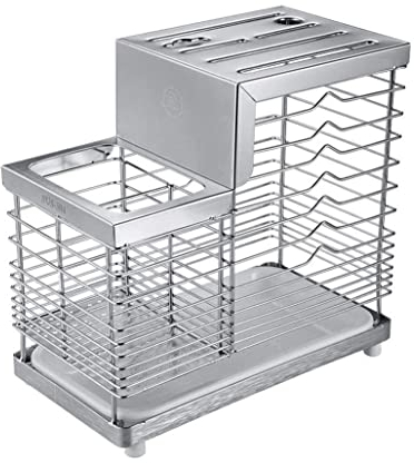 Bloc Couteau Universel Support De Porte-couteau De Ventilation Creux Support De Stockage De Cuisine Bloc De Couteau Universel En Acier Inoxydable 304 Bloc Couteaux (Color : A)