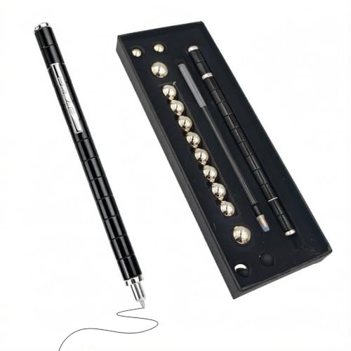 Guidre Magnetic Fidget Pen, Magnetischer Kugelschreiber(Schwarz | Lustig Multifunktions Magnetstift, Magnetischer Fidget Stift, Penspinning Stift Geschenk für Junge Männer Erwachsene