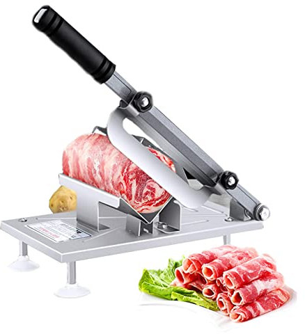 para uso doméstico o comercial, máquina cortadora manual de láminas de carne y verduras de carne de res de acero inoxidable congelada para alimentos de queso domésticos y comerciales