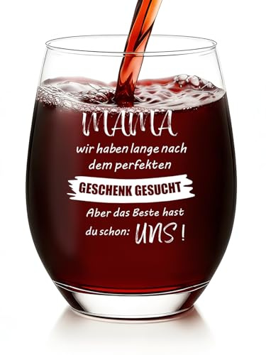 BeBeiZi Regalo de cumpleaños para mamá, copas de vino con mensaje de regalo, regalos para mujeres, copas de vino para llevar, delicadas copas de vino tinto, regalos para el día de la madre, regalos de