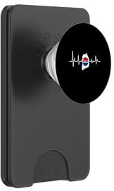 Heart Beat Design South Korea Flag Apparel PopSockets PopWallet for MagSafe