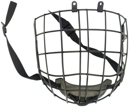 Fenteer Hockey Face Guard Face Protection for Adults Hockey Helmet Cage Face Cover for Dryland Hockey Ice Hockey Practice Competition
