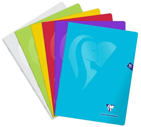 Clairefontaine 303365C Heft Mimesys A4+ 48 Blatt liniert mit Rand sortiert