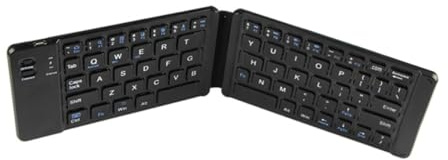 Tofficu Tastiera Pieghevole Wireless Mini 67 Tasti in Abs Nera | Copertura Magnetica, Design Pieghevole Ultra Sottile in Due Pieghe, Portatile per Telefono e Tablet