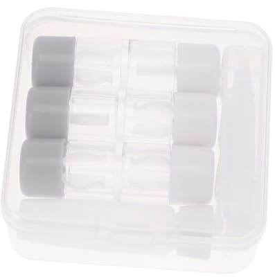 GANAZONO Boîte à Lentilles de Contact et Flacon de Solution en Plastique 3 Pièces Légère et Compacte avec Pince à Épiler pour Rangement Travail Classe