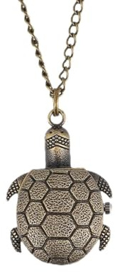 TOYANDONA Orologio da Taschino Vintage Pendente Forma Tartaruga in Lega di Zinco Color Oro, Leggero e Decorativo, Stile Retrò per Uomo, Accessorio alla Moda e Creativo