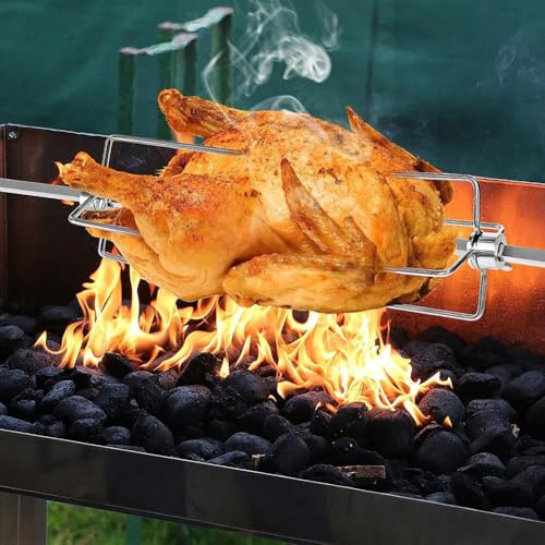 WIIYENA 2 forchette per carne in acciaio inox per arrosto e morsetto con vite di bloccaggio per manzo, agnello, maiale e pollame sulla griglia