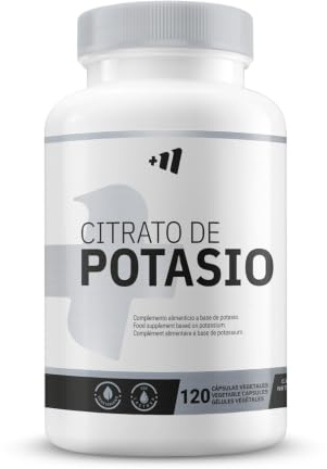 MASmusculo- Citrato de Potasio 600mg - 120 Cápsulas - Salud Cardiovascular y Renal - Recuperación Muscular - Suplemento de Potasio - Equilibrio Electrolítico - Vegetariano - Sin Lactosa