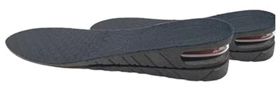 Upplyftande sula 3–9 cm upphöjd innersula med luftkudde, högre stöd, absorberande och justerbar fotdyna (full pad höjd 5 cm)