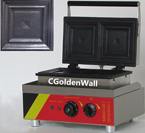 CGOLDENWALL Np-516 2 pcs Commercial gaufrier électrique machine à Gaufres No-stick Belgian Waffle Baker machine appareil à croque-monsieur Panini machine à 220 V/110 V Certification CE
