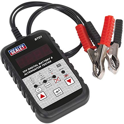 Sealey BT01 Digital Battery and Alternator Tester, 12 V