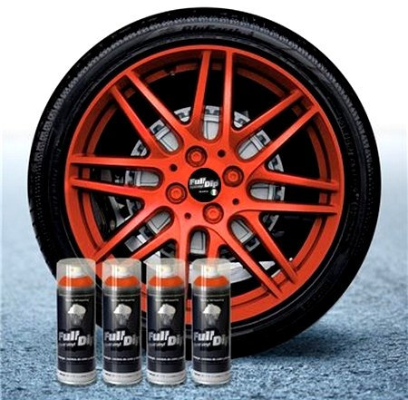 Sophisticauto Abnehmbarer Lack, Full Dip, 4 Stück, Orange Metallic, matt