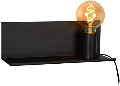 LUCIDE SEBO - Bettlampe/Wandleuchte - 1xE27 - Schwarz