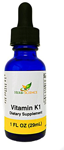 Herb-Science Vitamin K1 Drops - Pure Cold-Processed VIT K1 & Safflower Oil Supplement - Supports Blood, Bone, Skin Health - Drops for Oral & External Use - No Alcohol, Vegan, 1 Fl oz, 36 Servings