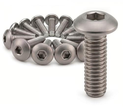 PROTECH 10x Linsenkopfschrauben M6x6 ISO 7380 | Edelstahl A2 V2A Rostfrei | Innensechskant ISK Flachkopfschrauben mit Vollgewinde