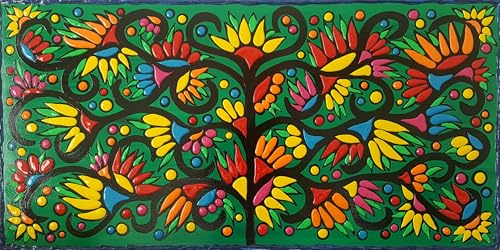 DORON ARTE QUADRO MODERNO ASTRATTO DIPINTO A MANO TELAIO GALLERY BORDI DIPINTI - ALBERO DELLA VITA - 1 metro x50x4 cm -RIF169