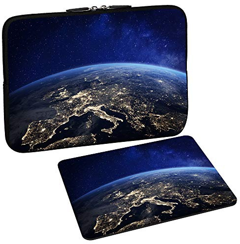 PEDEA Design Tablet PC Tasche 10,1 Zoll (25,6cm) mit Design Mauspad, Space Night