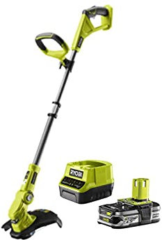 RYOBI Pack Coupe Bordure 18V One+ OLT1832 - Batterie 2.5Ah LithiumPlus - Chargeur Rapide 2.0Ah RC18120-125