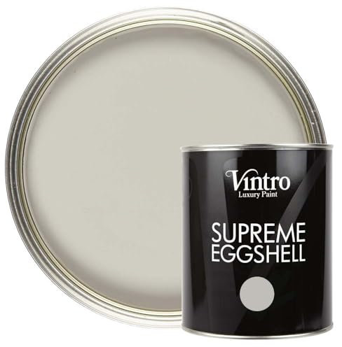 Vintro Paint | Satin Furniture Paint | Grey | Wood | Trim | Metal | Eggshell Finish | 1 Litre (Dove)