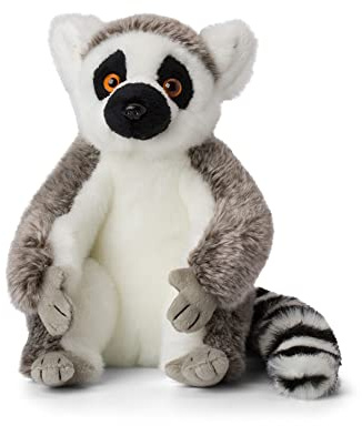 WWF Plüschtier Lemur (23cm), besonders Flauschige und lebensechte Plüschtierkollektion des WWF, hohe Qualitäts- und Sicherheitsstandards, auch für Babys geeignet, Mehrfarbig