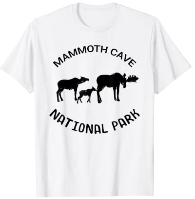 Familia de fuentes Kentucky Camisa Mammoth Cave National Park Moose Camiseta