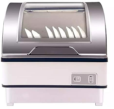 ksamwjf Cucina Lavastoviglie da appoggio a Libera Installazione con 6 coperti - Lavastoviglie con disinfezione UV da Tavolo, Tocca Il Pulsante a 360 Gradi e Spray 70 ℃ Sterilizzazione ad Alta Temper