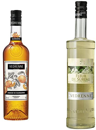 LIQUEUR DE MANDARINE VEDRENNE 25% - 70 cl & LIQUEUR DE FLEUR DE SUREAU VEDRENNE 20% - 70 cl