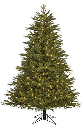 Black Box Trees Cottage Künstlicher Weihnachtsbaum mit LED-Beleuchtung – H215 x Ø157 cm – Grün