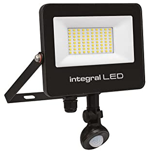 Integral Super Slim 2 Floodlight IP67 5000LM 50W 4000K PIR 120° Non Dimmable 100LM/W Black