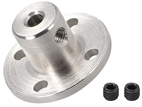 DMiotech 3.17mm Innen Durchm. H12xD10 Flansch Kupplung Anschluss Starre Leitfaden Welle Unterstützung Kuppler Welle Kupplung mit Schrauben für Basteln RC Modell Motoren Silber