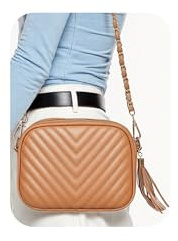 Lotus Karen Crossbody Bags for Women Trendy Small Crossbody Purse for Women Triple Zip Cell Phone Leather Handbag (Brown)