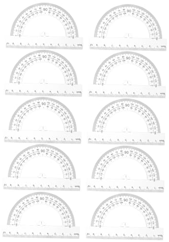 AOKWAWALIY 10St Winkelmesser technisches zeichnen messwerkzeug Winkelsuchlineal studentisches Briefpapier tragbares Messlineal klein Zeichenwerkzeug Zentimeter Lineal Hörner
